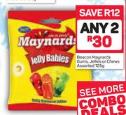 Beacon Mayonards Gums, Jellies Or Chews-Any 2x125g