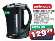 Mellerware Cordless Kettle(CJ100BK)-1.7Ltr
