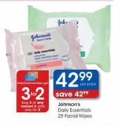 Johnson's Day Essentials Facial Wipes-25