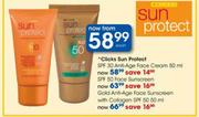 Clicks Sun Protect Gold Anti-Age Face Sunscreen With Collagen SPF 50-50Ml