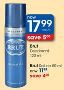 Brut Deodorant-120ml