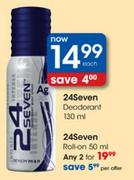 24 Seven Roll-On-2x50ml