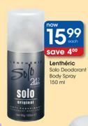Lentheric Solo Deodorant Body Spray-150ml