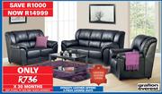 Grafton Everest Dynasty Leather Uppers 3-Piece Lounge Suite
