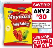 Beacon Maynards Gums, Jellies Or Chews-Any 2X125g
