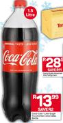 Coca-Cola Less Sugar Non Returnable Bottle-1.5Ltr