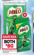 Nestle Milo Tin-500g & Refill-400g Both For