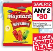 Beacon Maynards Gums, Jellies Or Chews Assorted-2 x 125g