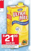 Danone Ultra Mel Custard Assorted-1Ltr Each
