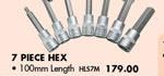 7 Piece Hex Socket Sets-100mm Lenght