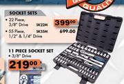 55 Piece Socket Sets-1/2" & 1/4" Drive