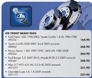Ate Front Brake Pads Toyota Corolla