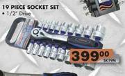 1/2" Drive Socket Set-19 Piece
