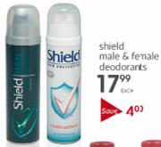 Shield Male & Female Deodorants-Each