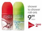 Shower To Shower Roll-ons - Each