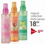 Natural Collection Body Sprays-Each