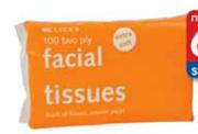 Clicks 100 Facial Tissues 2-Ply