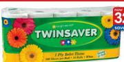 Twinsaver 10 Toilet Rolls 1-Ply