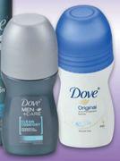 Dove for Men or Women Roll-on-50ml each
