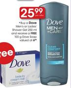 Dove Men's or Ladies' Shower Gel-250ml 