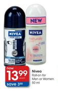 Nivea Roll-on for Men or Women-50ml each