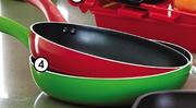Love Cooking Non-Stick Green Or Red Aluminium 26Cm Frying Pan