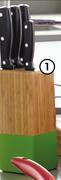 Love Cooking 5 Piece Bamboo Knife Block Set
