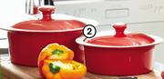 Love Cooking Stoneware Round Casserole With Lid Small