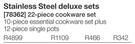 Stainless Steel Deluxe Sets 22-Piece Cookware Set