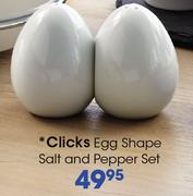 Clicks Egg Shape Salt And Pepper Set