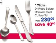 Clicks 24-Piece Bolero Stainless Steel Cutlery Set-Each
