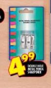 Double Hole Metal Pencil Sharpener
