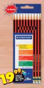 Staedtler HB Pencils with Eraser Ends-10's