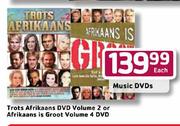 Trots Afrikaans DVD Volume 2 Or Afrikaans Is Groot Volume 4 DVD-Each