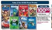 Ratatouille, Monsters Inc, The Incredibles, Toy Story 3, Cars, A Bug's Life, Up Or Finding Nemo-Each