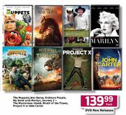 The Muppets, War Horse, Ordinary Prople, My Week With Marilyn-Each