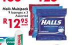 Halls Multipack-9 Lozenges x 3 Each