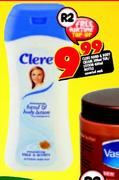 Clere Hand & Body Cream-300ml Tub/ Lotion-400ml Bottle