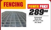 Galvanised Mesh Ref 193 6mx2.4m Per Sheet