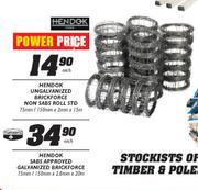 Power Price Hendok Sabs Approved Galvanized Brickforce-75mm||50mm x 2.8mm x 20m Each 