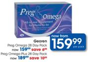 Georen Preg Omega Plus 28 Day Pack
