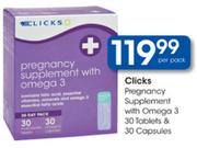 Clicks Pregnancy Supplements With Omega3- 30 Tablets+ 30 Capsules