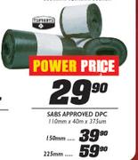 Sabs Approved DPC-225mmx40mx375mm