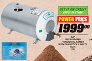 Gap Sabs Approved Horizontal Geyser With Draincock & Safety Valve-150Ltr