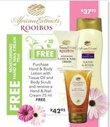 African Extracts Rooibos Hand & Body Lotion with Body Scrub