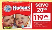 Huggies Dry Comfort Jumbo Pack Disposable Nappies-per pack