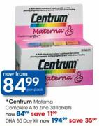 Centrum Materna Complete A to Zinc-30 Tablets