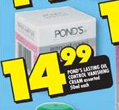 Pond's Lasting Oil Control Vaishing Cream-50ml Each
