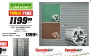 Roll Up Garage Door(Galvanised)-2400mmx2100mm