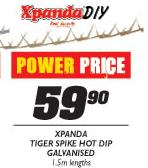 Xpanda Tiger Spike Hot Dip Galvanised-1.5m Lenghts